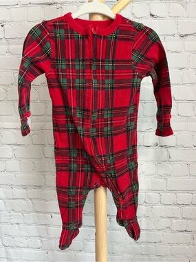 ⭐️⭐️PICK 5 / $20 Old Navy Baby Red Plaid One-Piece Footed Pajamas